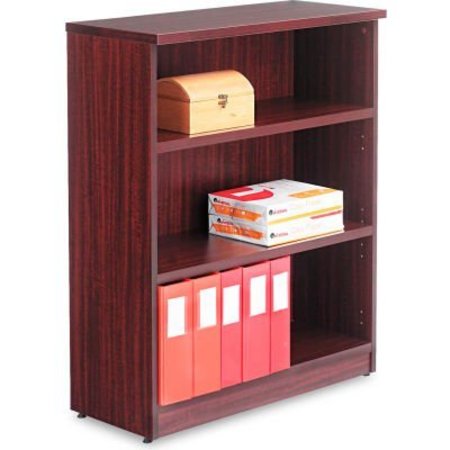 ALERA Alera Bookcase with 3 Shelves - 31-3/4"W x 14"D x 39-3/8"H - Mahogany - Valencia Series ALEVA634432MY